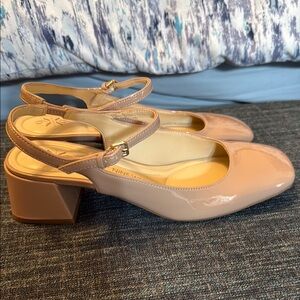 Nine West Women's Tan Block Heel Shoes, New never worn